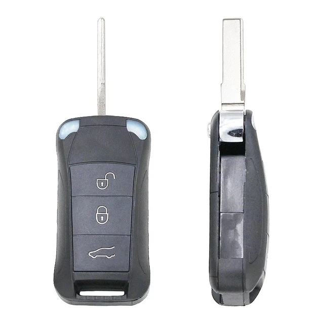 2/3/4 Button flip Remote Key shell fob case for Porsche Cayenne 2004 2005 2006 2007 2008 2009 2010 2011 Uncut HAA/HU66 blade