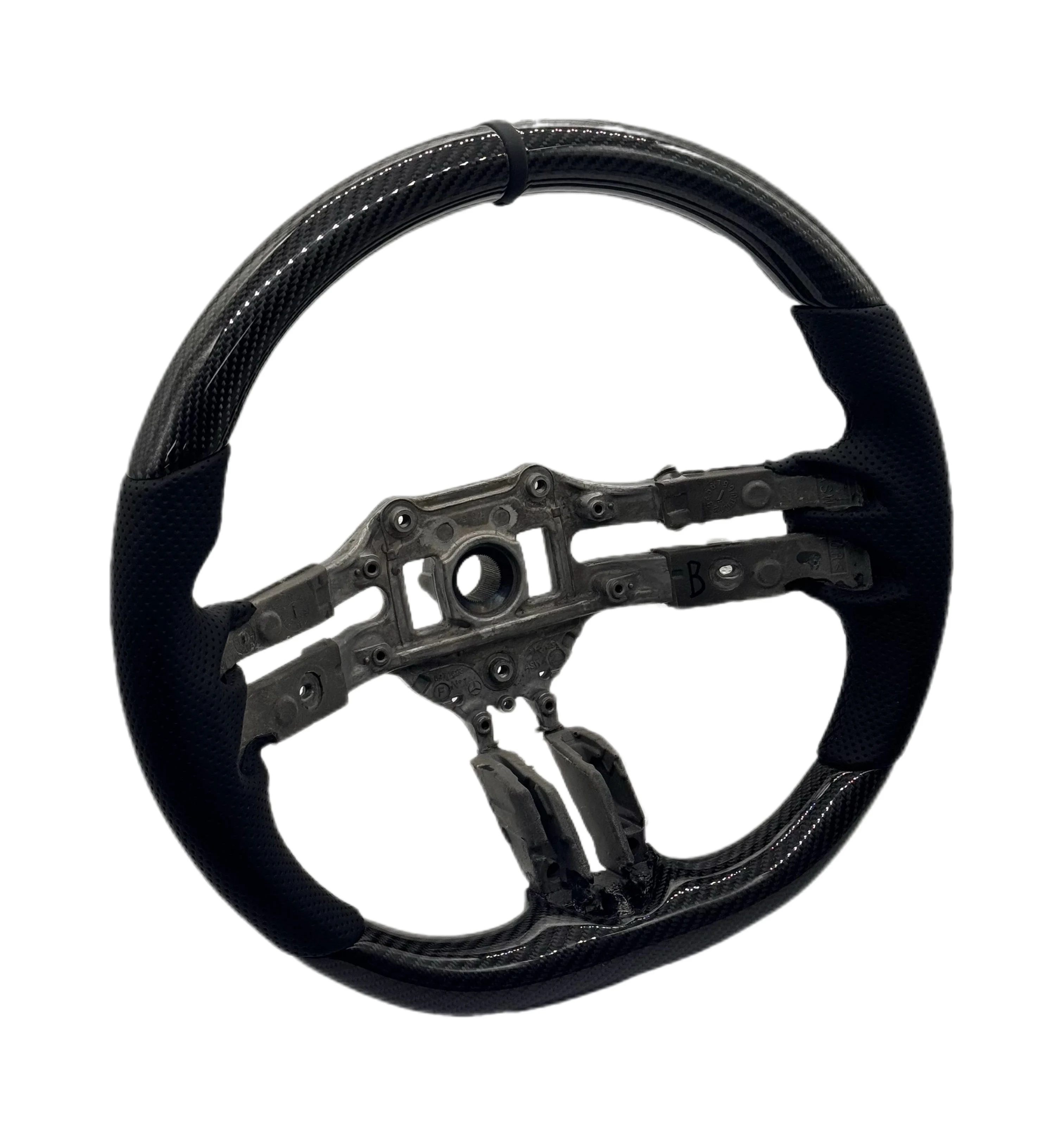 Карбоновый руль из полуперфорированной кожи для Mercedes Benz W463 W219 C217 W217 CLS W218 166 W205 W211 GLC