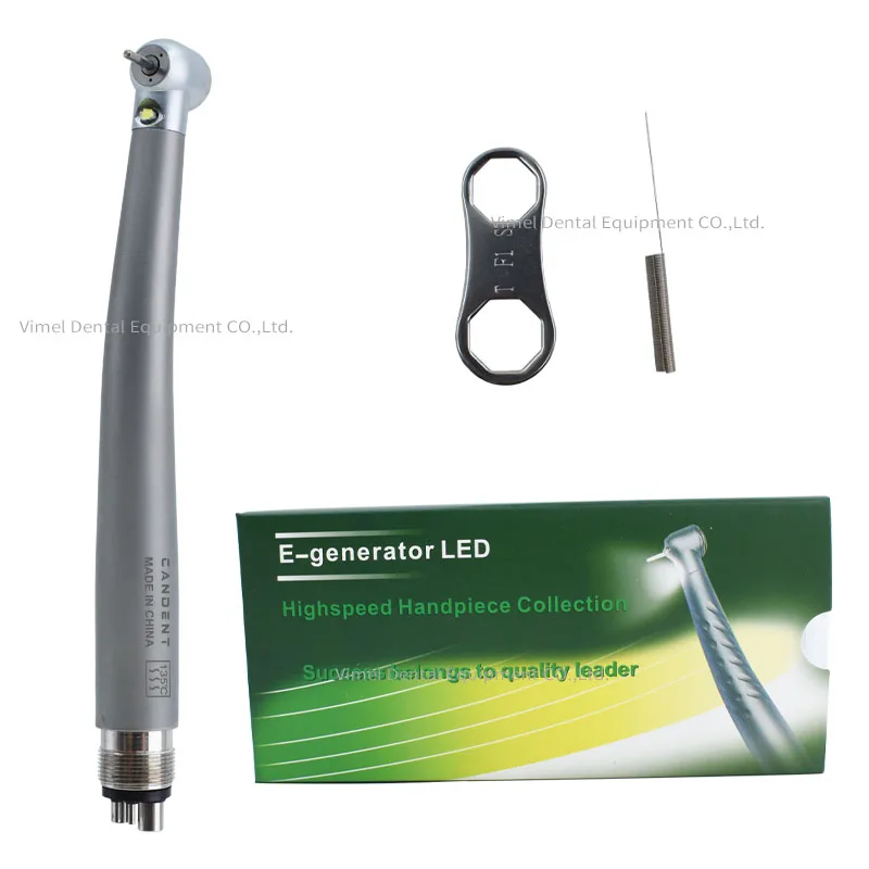 Dental LED Handpiece High Speed 4 Hole 3 Way Water Spray Ceramic Push Button Air Turbine Drills Dentisty Equipment