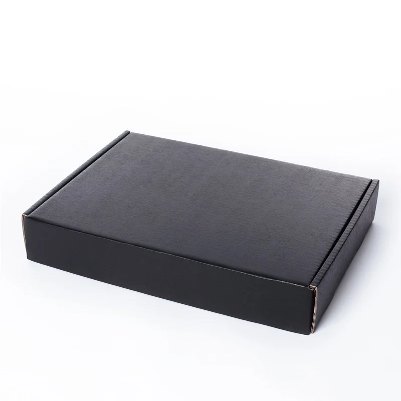 
Free design 3D scheme customized logo paper box black clothes gift packaging box 