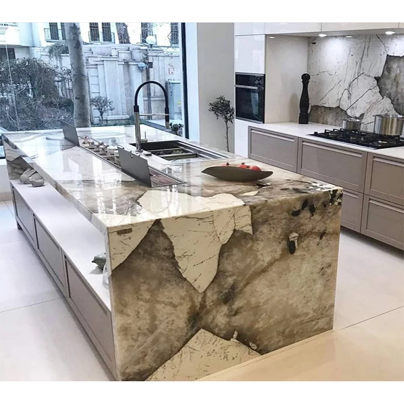 Wholesaler Pandora White Marble Slab Patagonia Quartzite Slab Tile Natural Luxury Stone Brazilian Pandora Granite