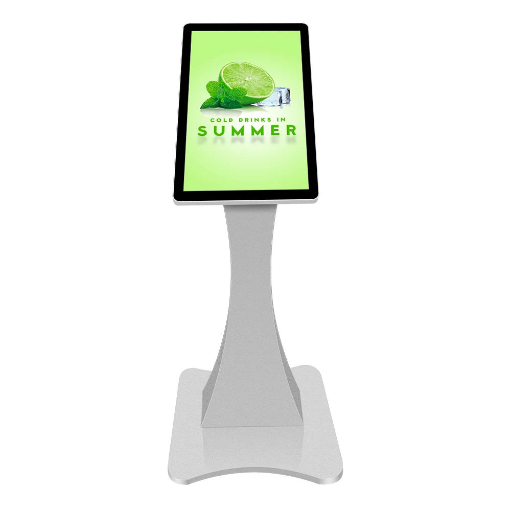 21.5 inch floor stand monitor computer pc wifi ad player touch all in one kiosk
