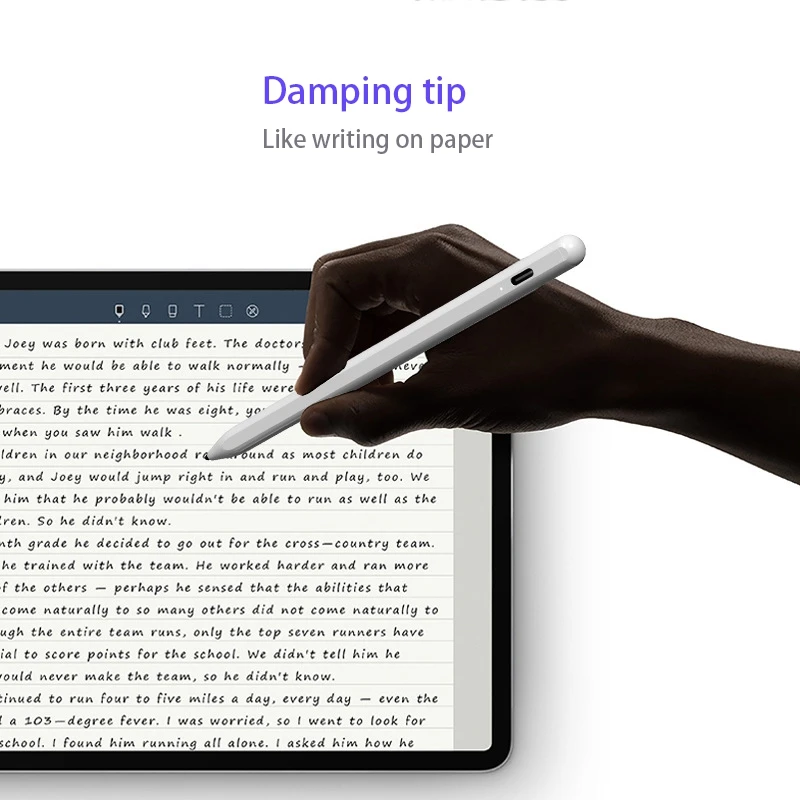 
With customized fast charging battery indicator, support for oblique writing, active stylus with palm-proof function 