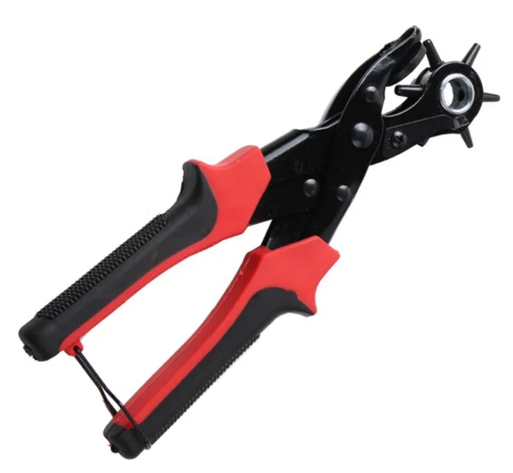 
High Quality Saving Power Six Size Leather Heavy Duty Office Paper Hole Puncher 