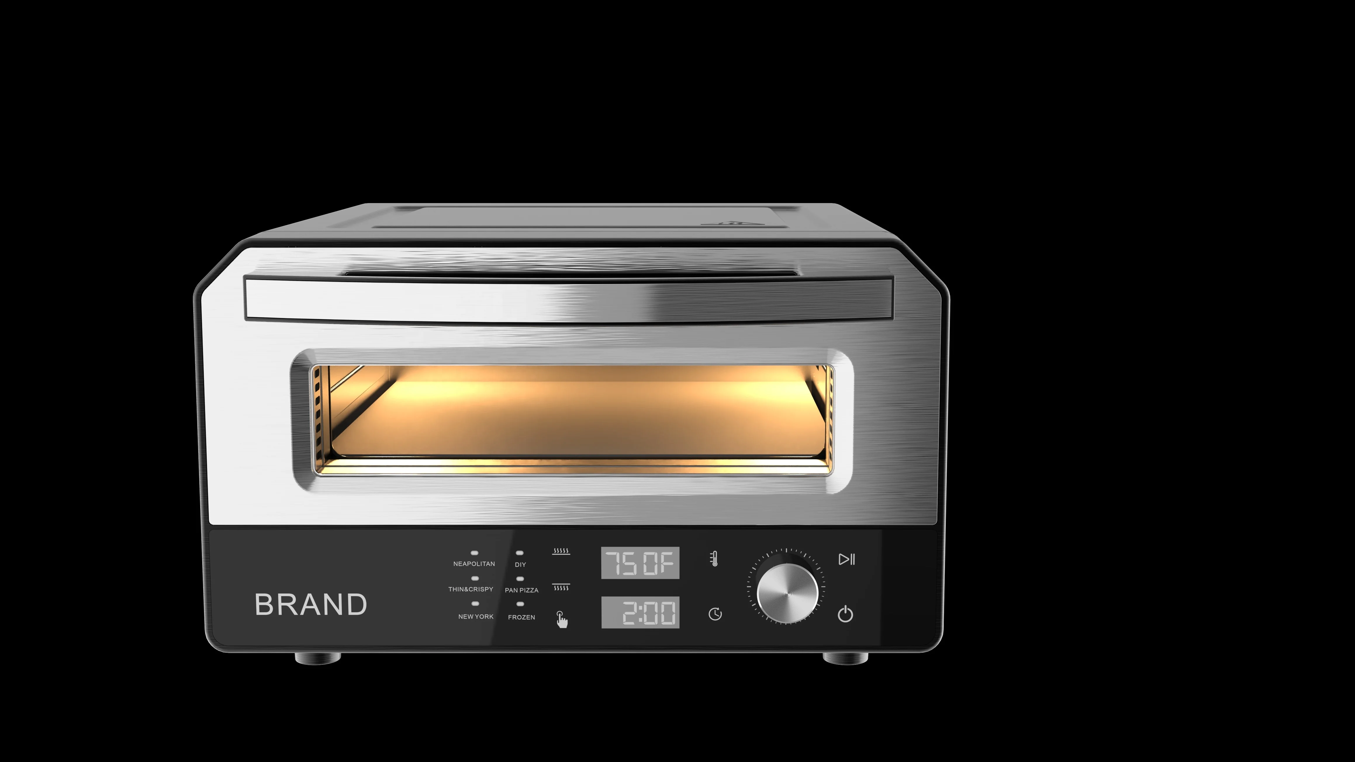 400 degree Hot sale stainless steel pizza oven high heat stone electric oven 12 inch pizza oven making machine