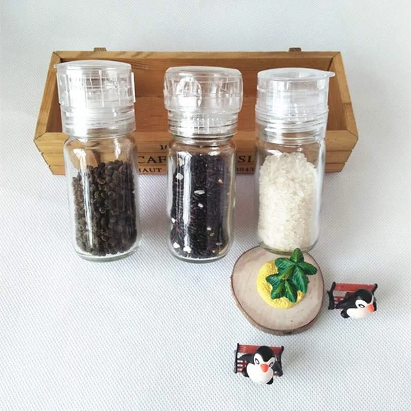 Factory Manufactured Wholesale Acrylic Glass Hand Salt and Spice Mill Set Pepper Grinder