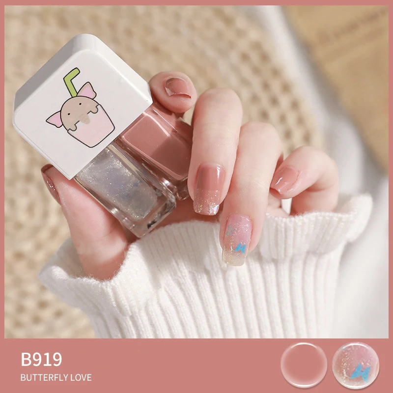 2022 Water-Based Glossy Scrub Tear-off Nail Polish Twins Nail Polish Combination Set