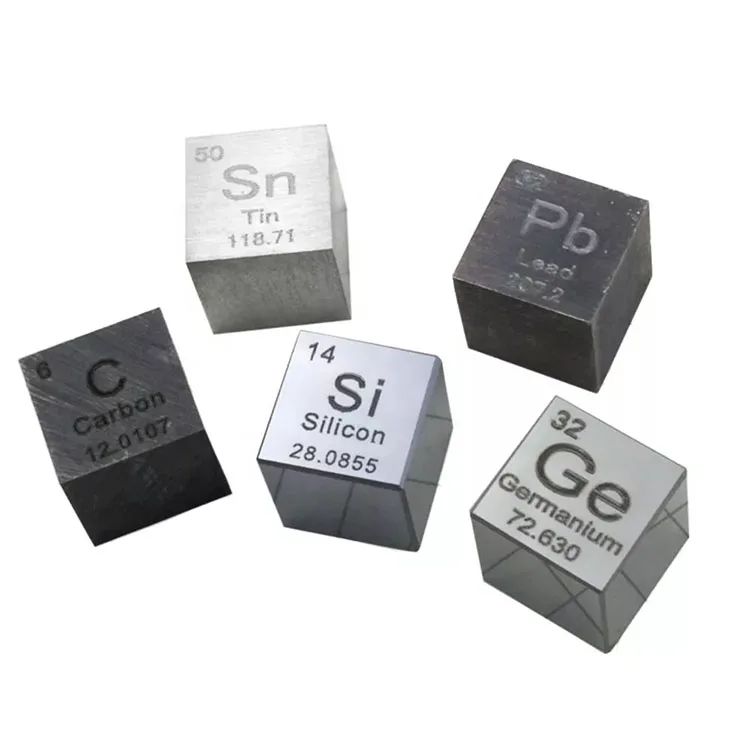 High Quality Engraved Graphite Carbon Cube 10mm 99.9% High Density Graphite C Cube for Periodic Table Collection