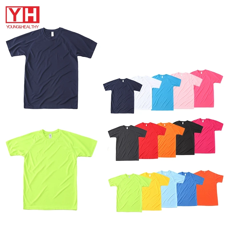 OEM High Quality Blank Polyester Quick Dry Tshirts Custom Logo Unisex Sports T-shirts