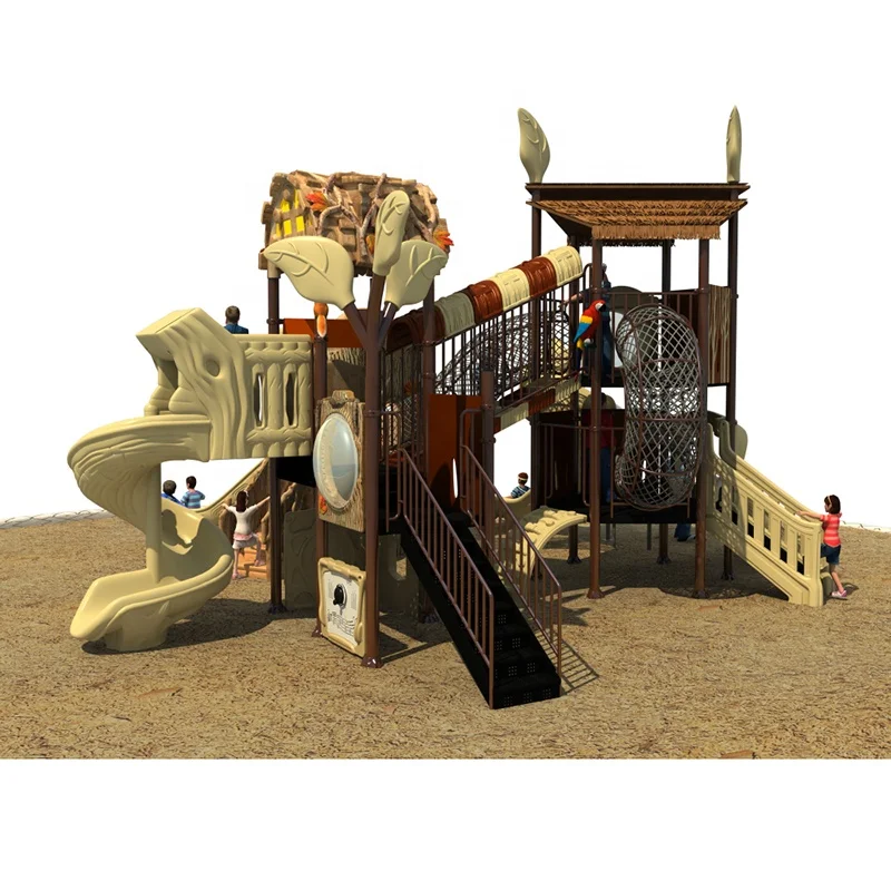 Большая детская безопасная горка оборудование для уличной игровой площадки на