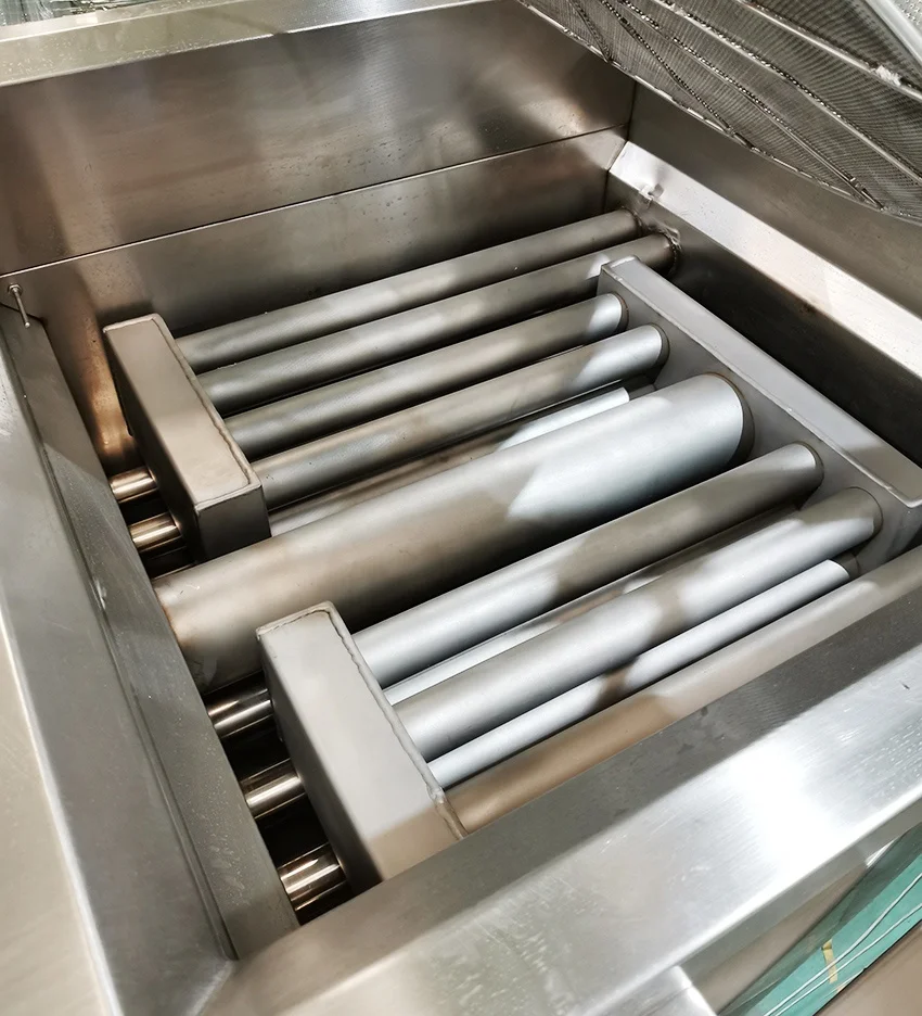 DBB130 industrial 200kgs/h fried peanut batch fryer machine electric deep gas frying machine for green peas processing