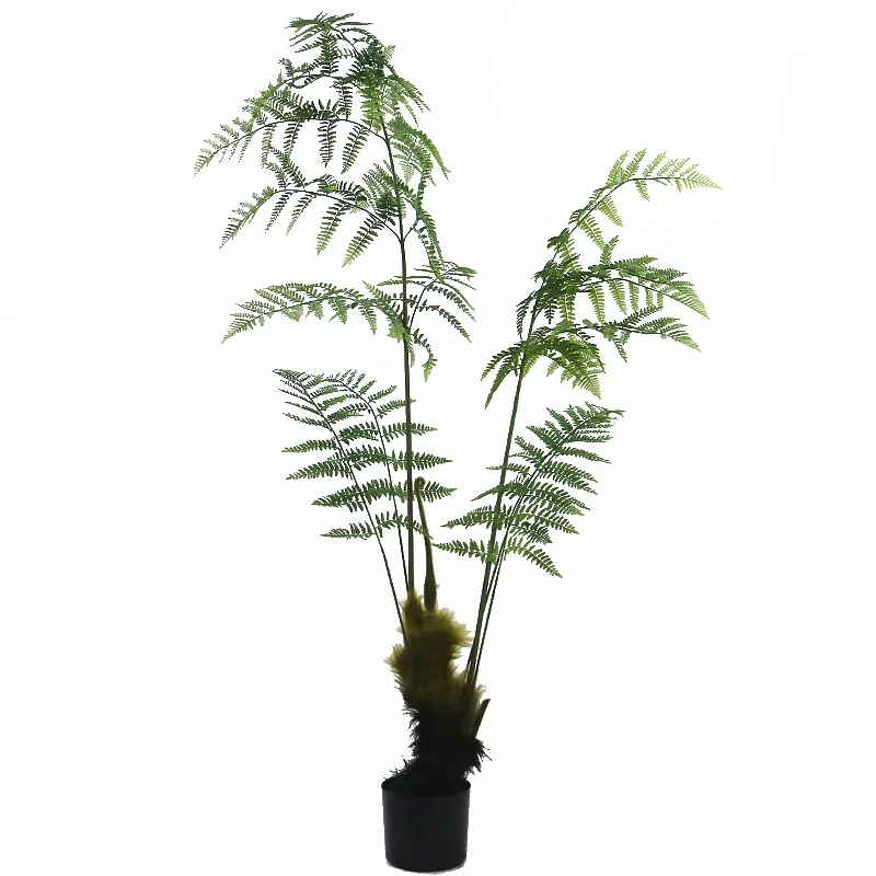 6ft high artificial tropical fern tree with pot for landscape decoration