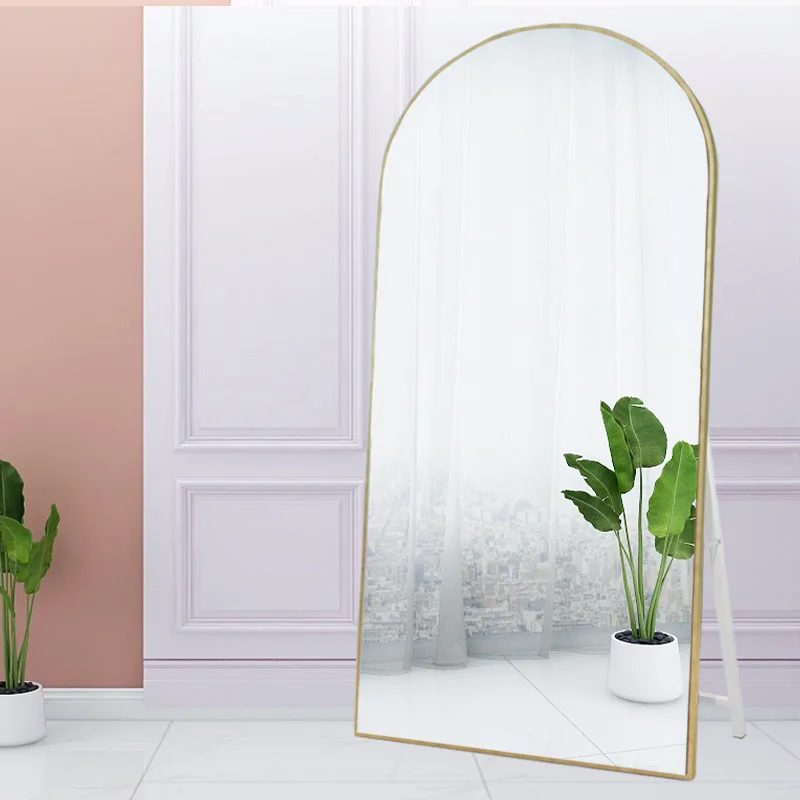 Best Price Aluminium Alloy Metal Framed Full Length Floor Standing Mirror For Living Room