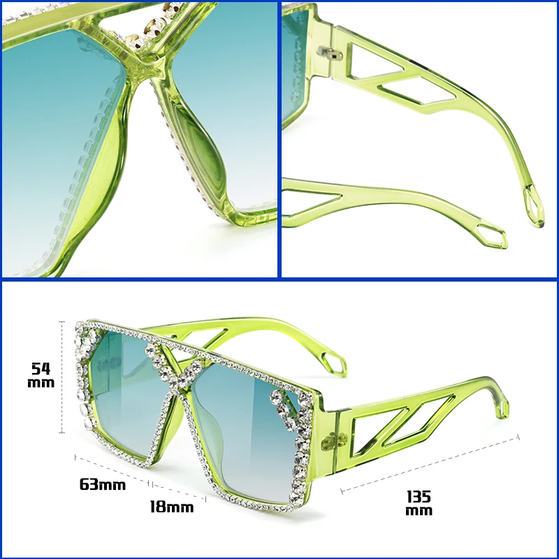 2021 luxury sunglasses for women hot brand designer millionaire oversized square sunglasses