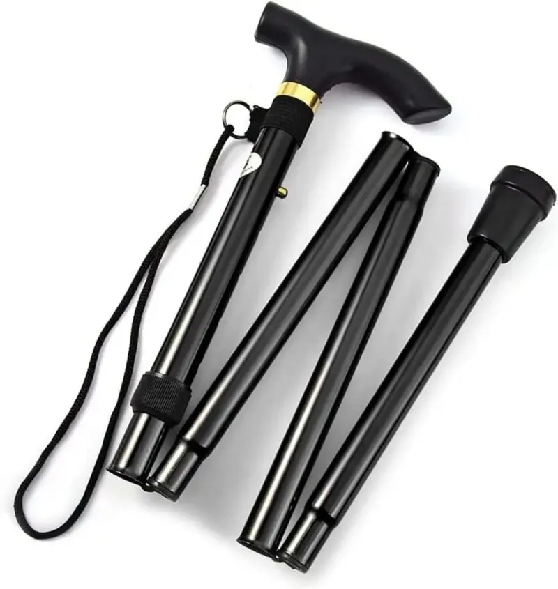 Outdoor Ultralight 7075 Aluminum Hiking Stretching Folding Trekking Pole Mountain Walking Stick