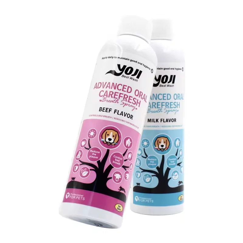 Odor Eliminator Natural Plant Extract 200ml Pet Oral Spray Remove Bad Breath Dental Gum Freshener Mouth Cleaning Spray for Dogs