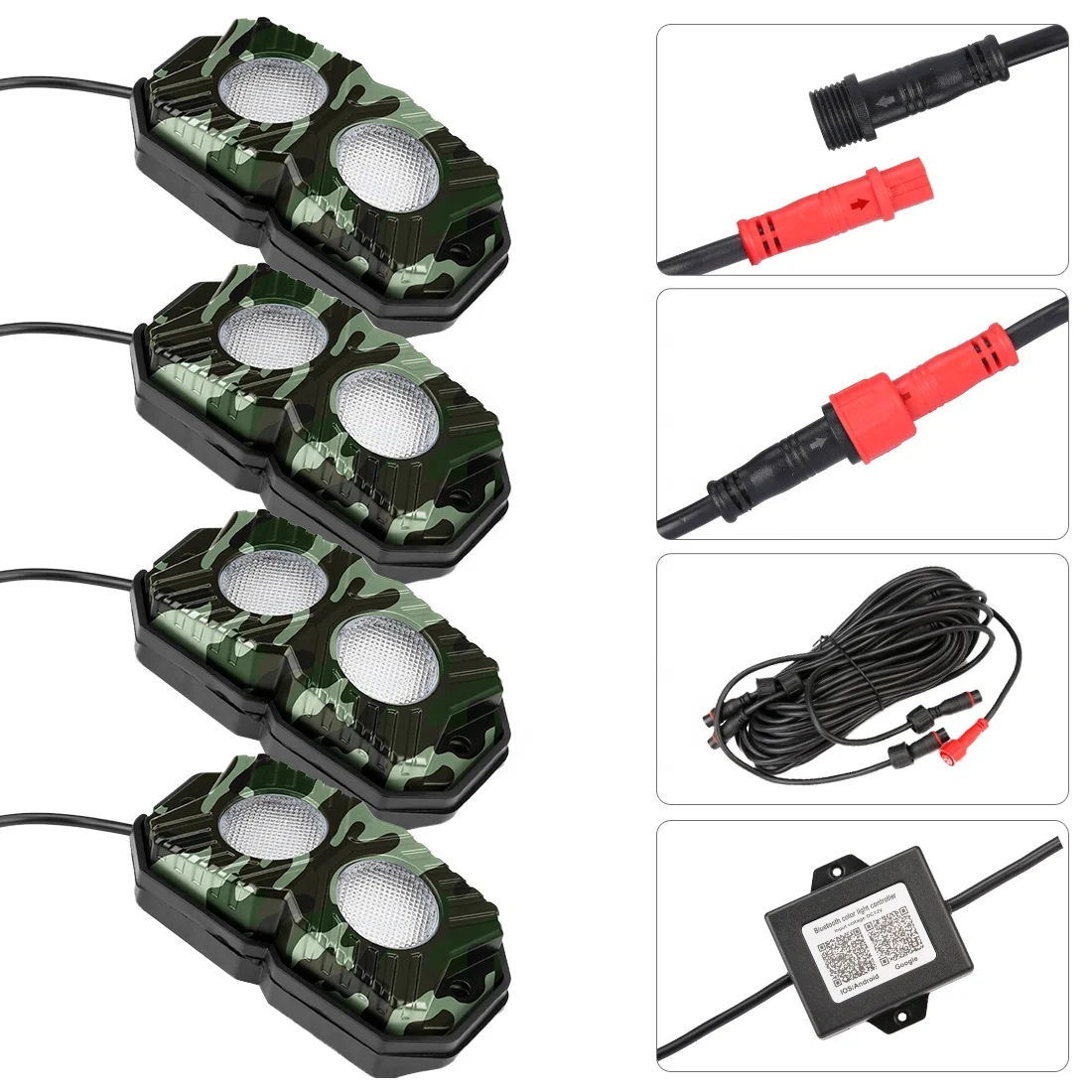 Sanyou New Design RGB Chassis Light LED Rock Kits With 4 Pieces For Jeep Off Road Truck Car ATV SUV