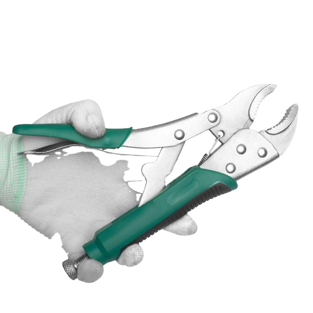 5-inch 7-Inch 10-Inch Curved Jaw Grip Locking Fixture Fixed Pliers Adjustable Curved Locking Steel Pliers