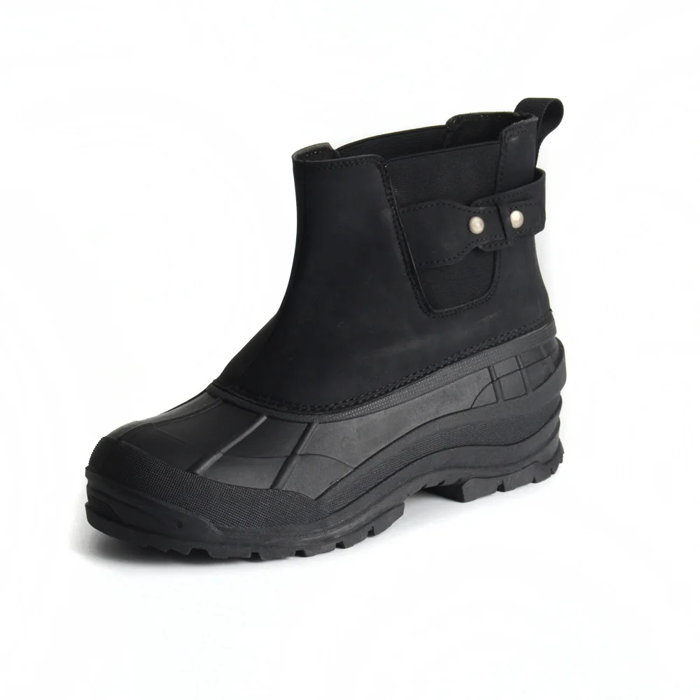 High Quality Black Ankle Bootie Waterproof Keep Warm Bean Duck Snow Boots For Women