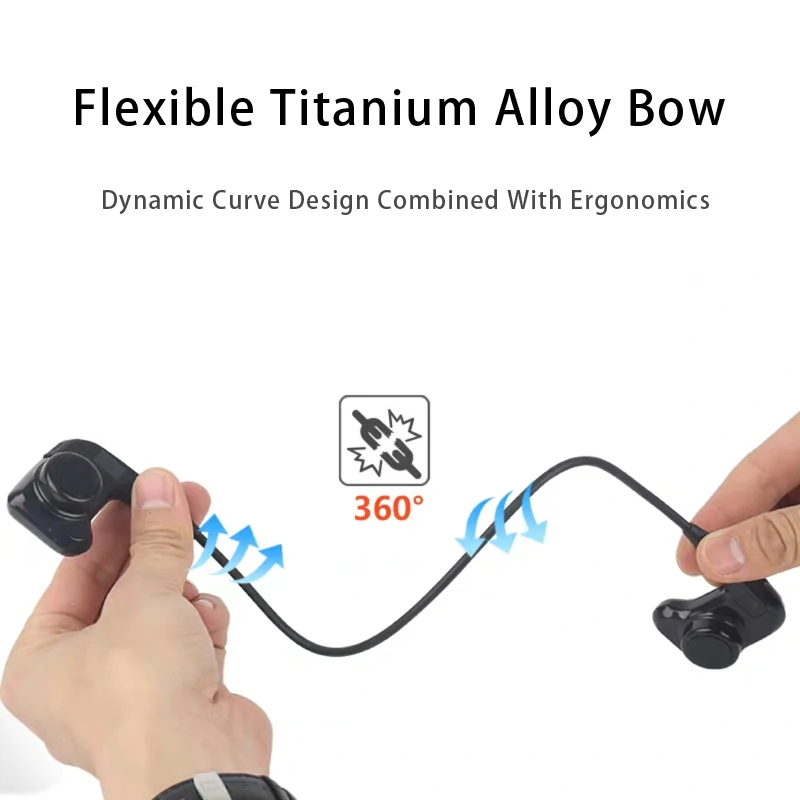 
H-905MB Noise Cancelling Waterproof Wireless Bluetooth MP3 Music Player Bone Conduction Headphone 