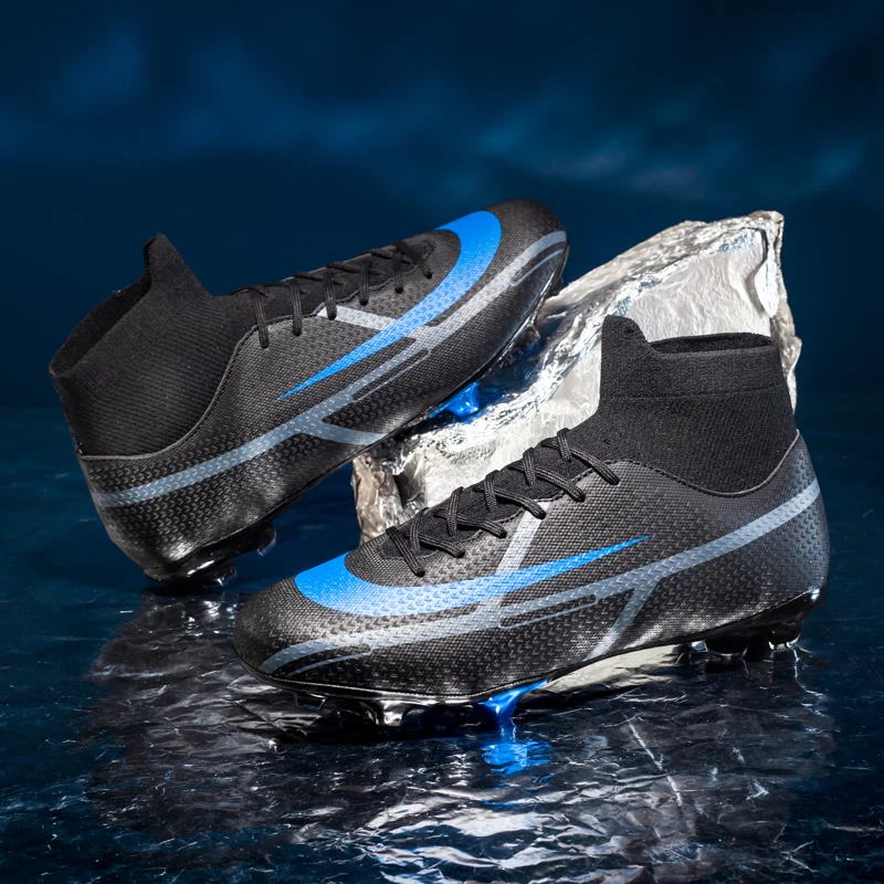 Custom HG Sport Indoor Soccer Shoes Men Professional Zapatillas De Futbol TPU Rubber Insole Football Boots Cleats Winter Summer