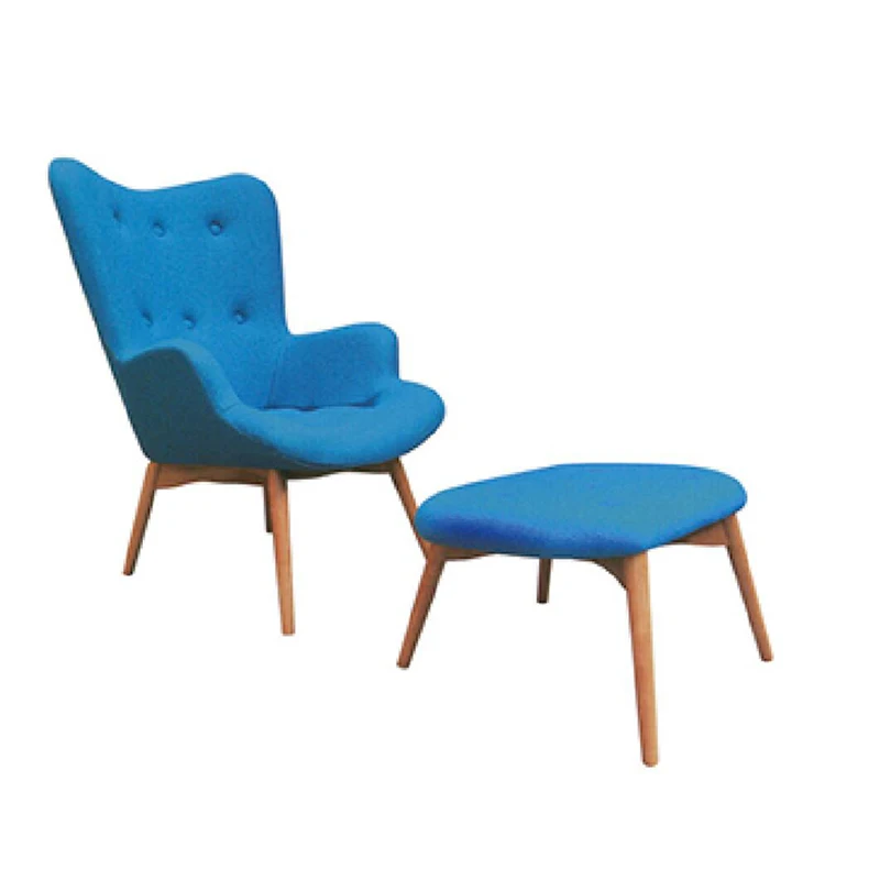 Single Leather Sofa Chair Living Room Home Leisure Lounge Chair With Ottoman (SZ-SF3666)