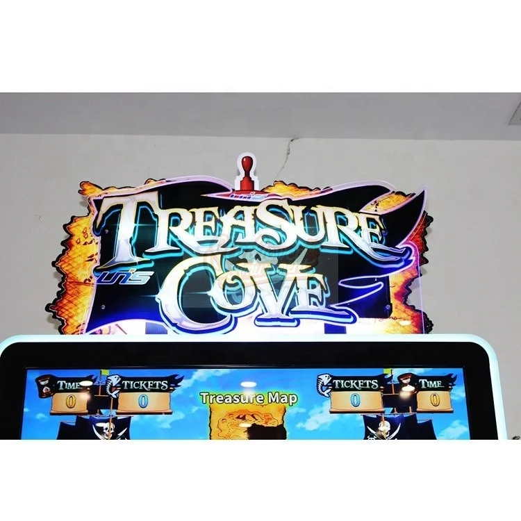 Popular Coin Operated Redemption Machine Treasure Cove Indoor Amusement Video Game 65inch Screen