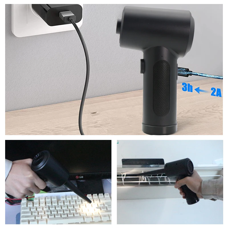 Cordless Air Duster Blower Electric Air Duster for Computer Keyboard Electronics Cleaning 6000mAh Battery Electronic Dust Blower