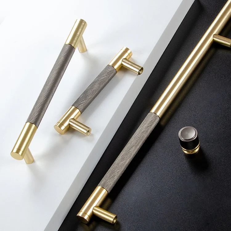 Maxery High Quality Aluminum Knurled Cabinet Handle Interior Door Furniture Pull Kitchen Fittings Knob and handles
