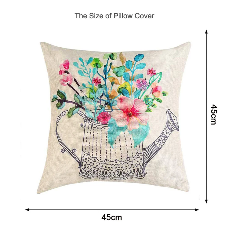High Quality 45x45cm Decorative cute Design Sustainable Different Color custom 100% polyester Linen Cushions