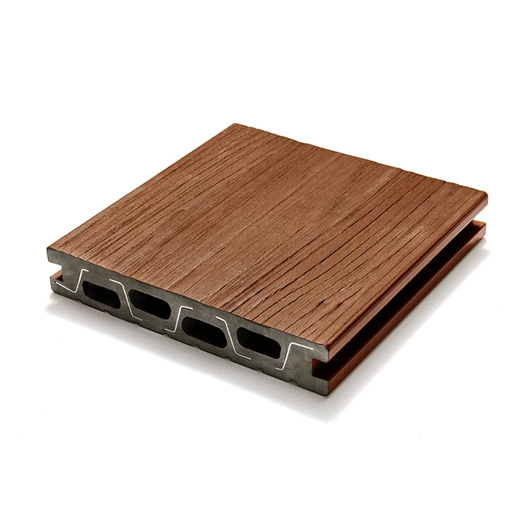 Luxury Vinyl Waterproof Outdoor Plastic Walnut Engineered Flooring WPC Fluted Cladding WPC Decking Tile