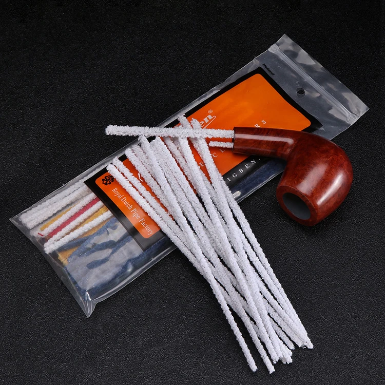 Wholesale 100% Cotton Filler Flexible Long And Thick Robust Smoking Pipe Tar Cleaning Strip