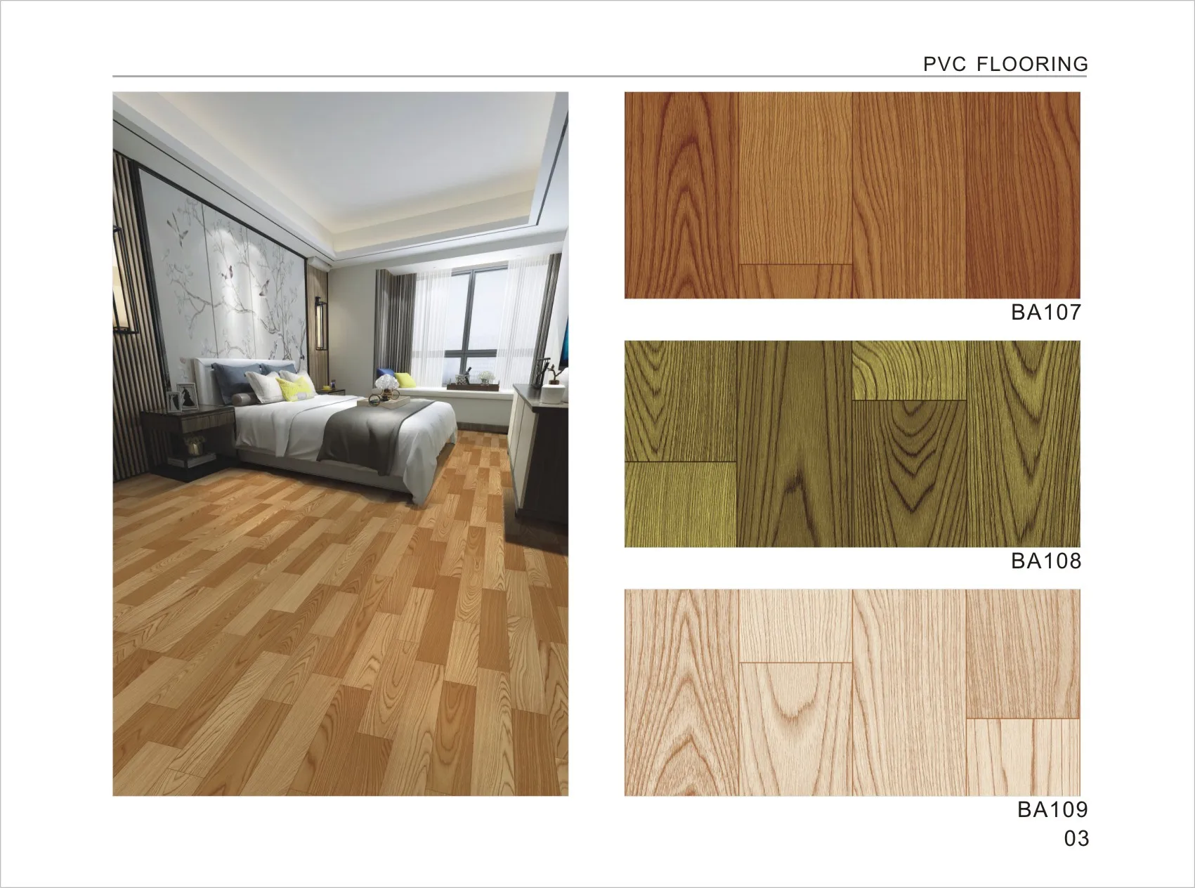 Customized Residential Plastic Flooring Carpet Roll Home Decorative Soft Vinyl Sheet Floor