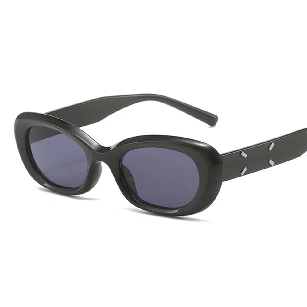 European and American sunglasses Large frame oval glasses Fashion retro UV resistant round face Personalized minimalist glasses