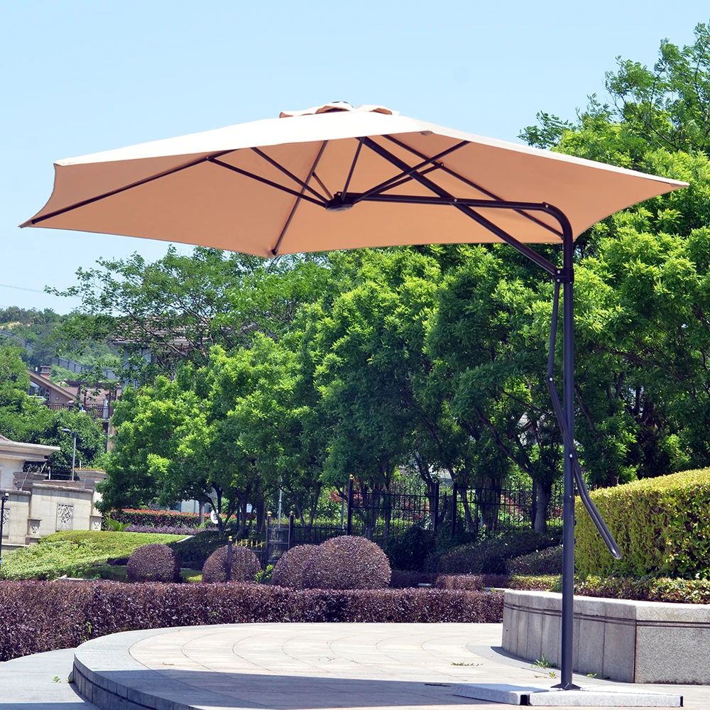 Customized Colorful Outdoor Garden Beach Umbrella Banana Hanging Umbrella with Crank