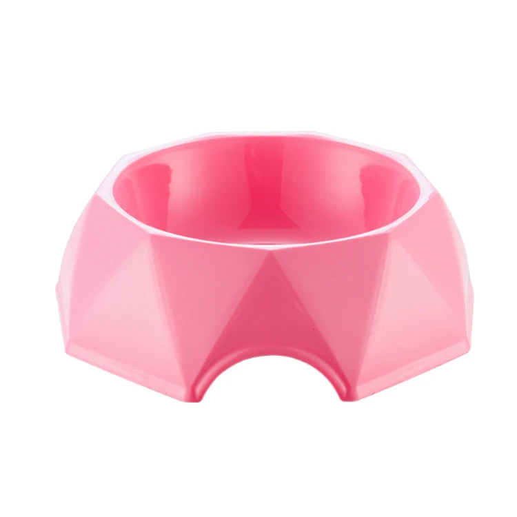Wholesale Pet Food Feeder Bowl Diamond Shaped Plastic Dog Bowl