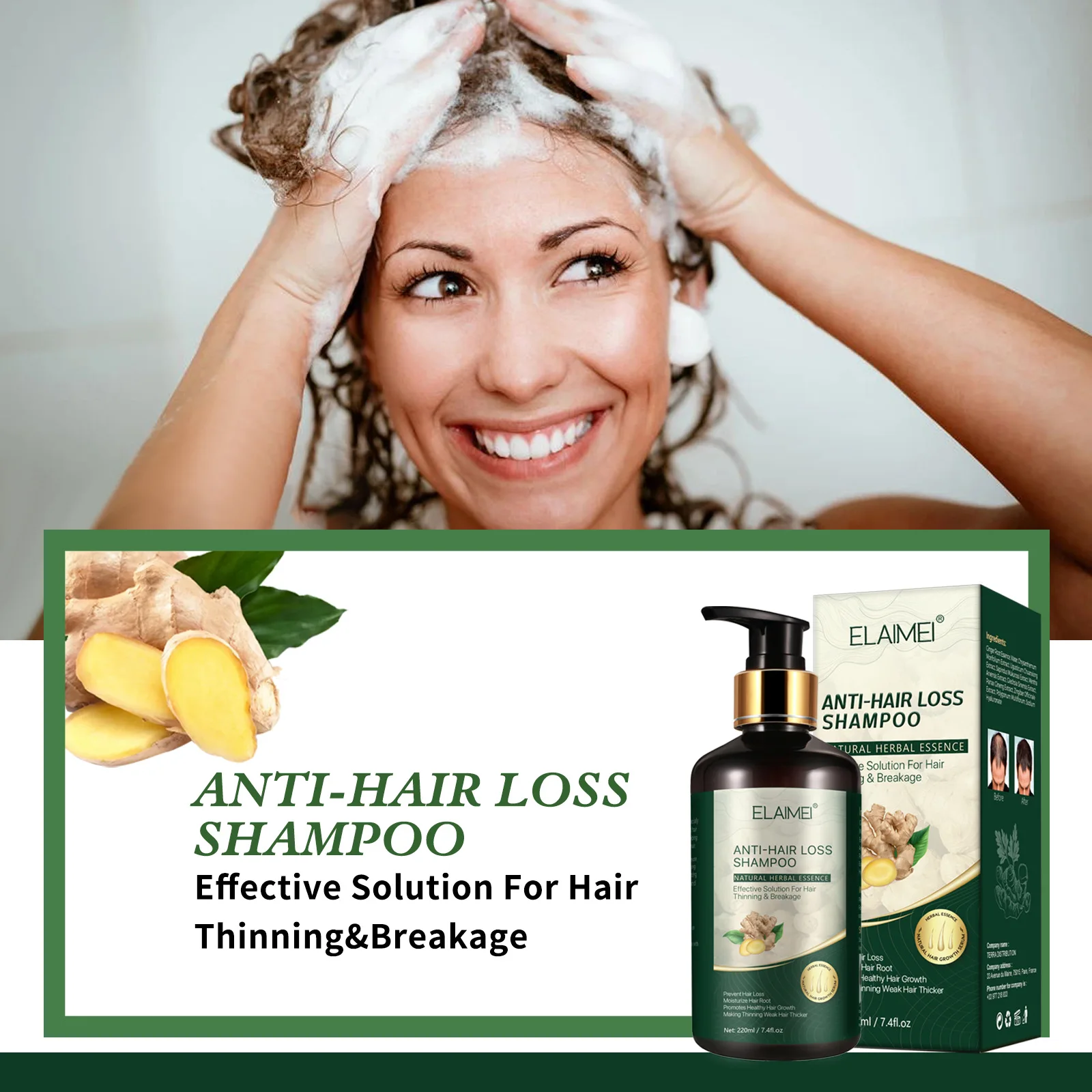 Regrowth Shampoo Moisturize Hair Root Anti Hair Loss Growth Hair Shampoo
