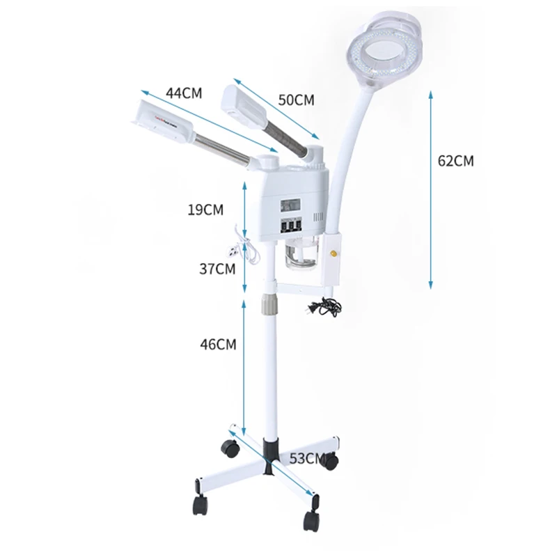 2021 wholesale beauty salon commercial professional LED light facial humidifier hot and cold face steamer