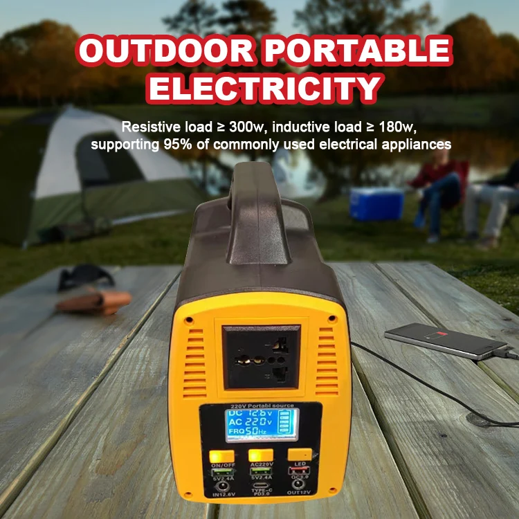 Camping Household Portable Solar Generator 220V 300 Watt Power Station