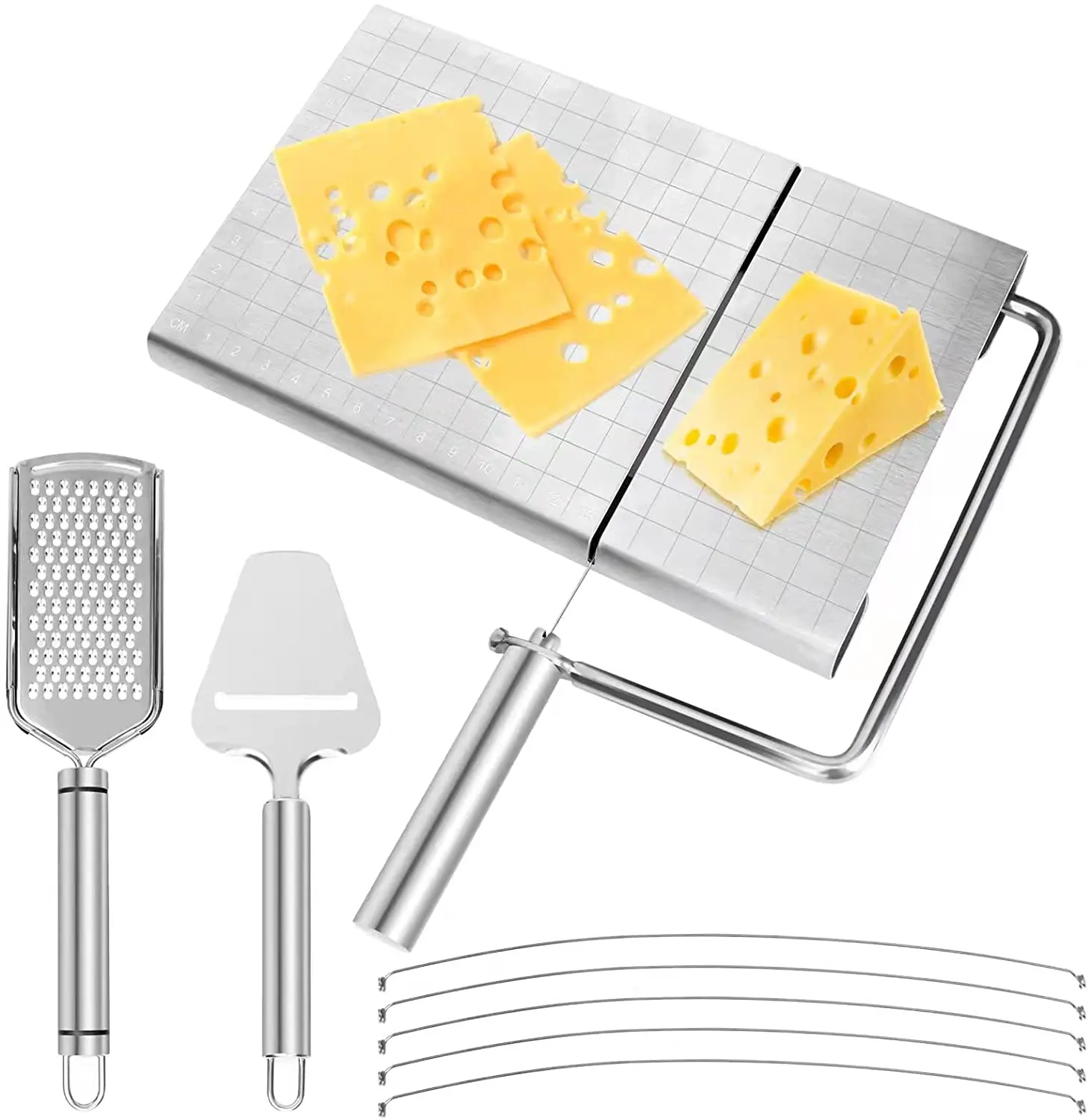 Stainless Steel Wire Cheese Cutting Board Wholesale Butter Block Cutter Manual Cheese Slicer