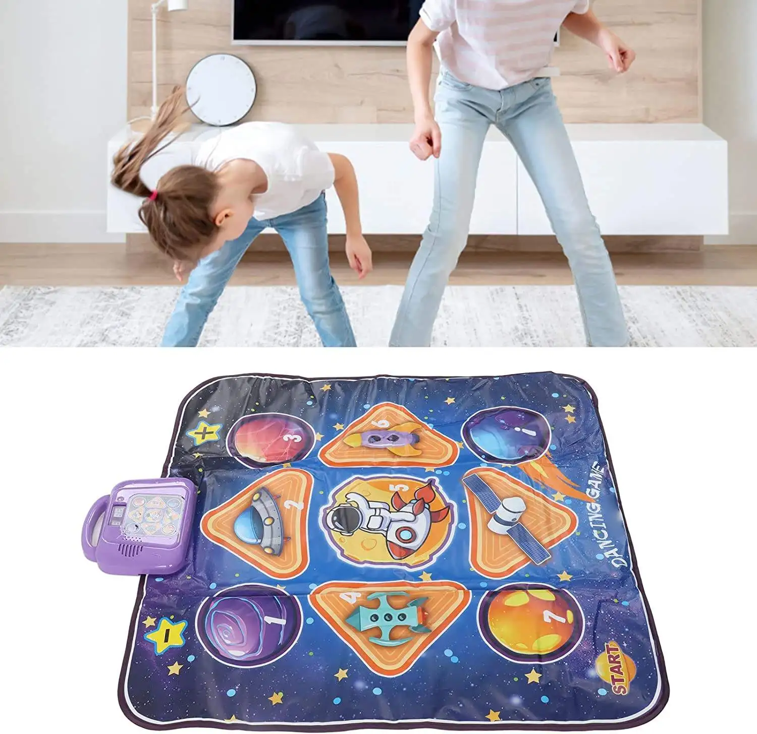 Waterproof Sports Blanket Music Led Baby Puzzle Crawling  Blanket Kid Gift Toy Dancing Challenge Play Mat Electronic Dance Mat