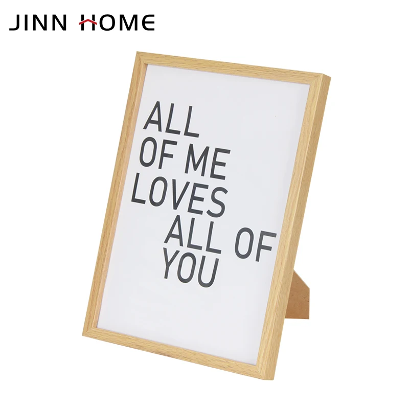 Jinn Home Beautiful Natural Oak Poster Frame For Wall Arts Decor -Size 13x18 -A4 -30x40-40x50- 50x50-50x70-70x100