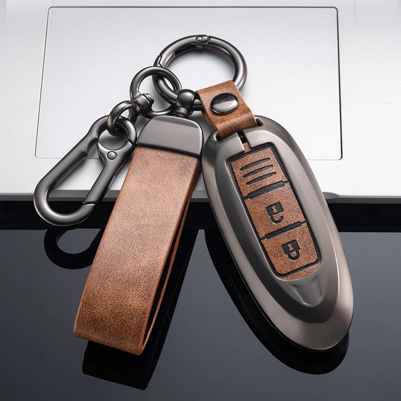 New Design Leather Car Accessories Interior Decoration Car Key Cover Case For Nissan Juke NAVARA NV350 Almera Sunny