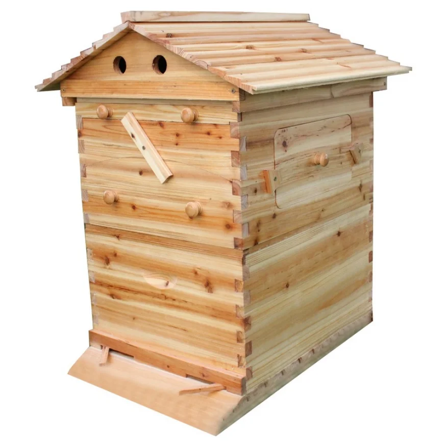 OEM Factory Price Automatic Beehive & 7 Auto Frames China Fir Wax Coated Self Automatic Bee Hive