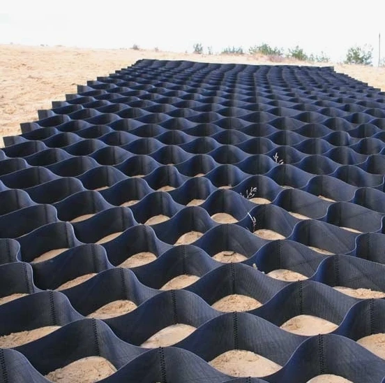 Honeycomb Geocell for Roadbed Slope Protection HDPE Material With Embossed Punching Welding Plastic Cells Grass Planting