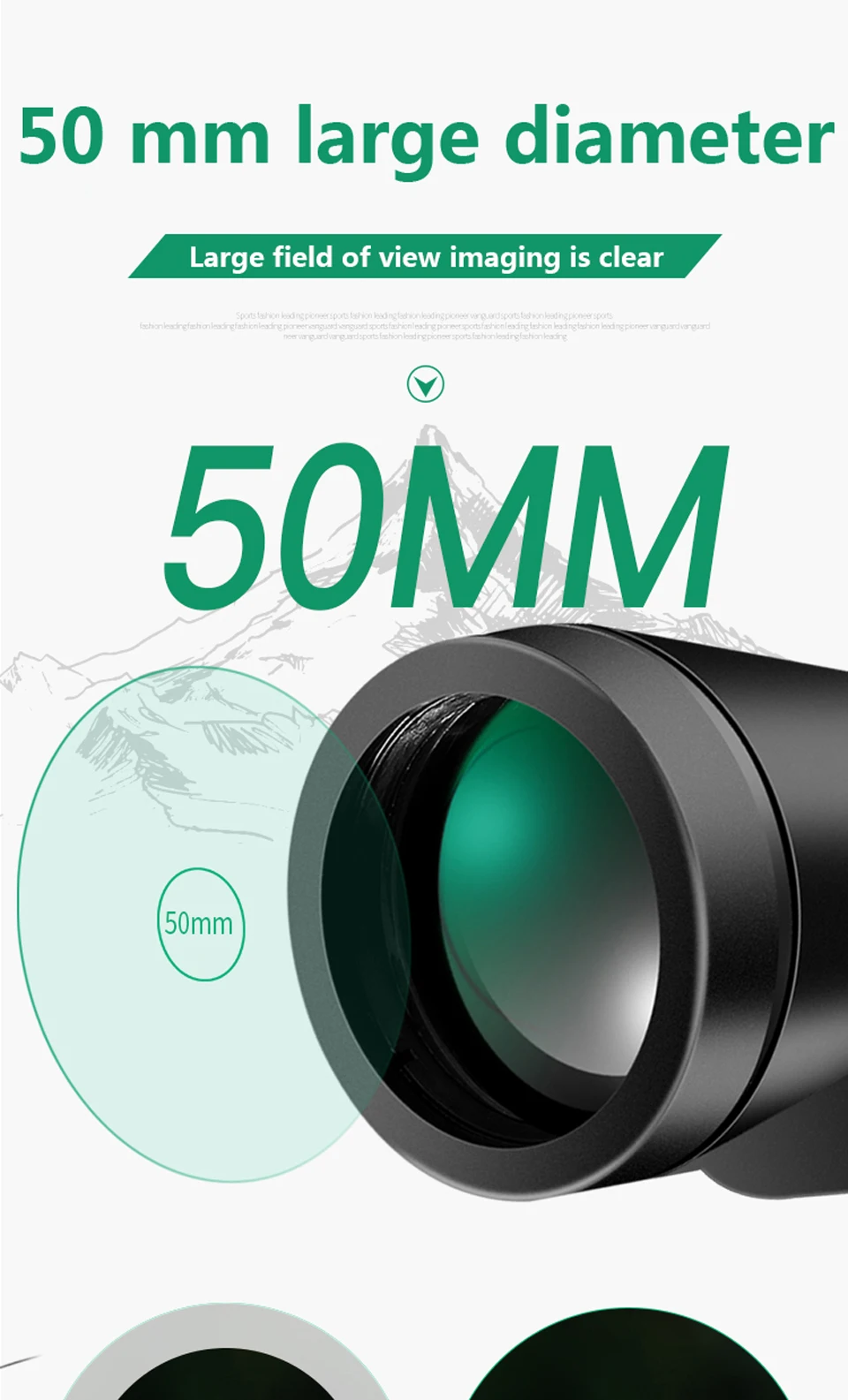 20x50 High Power Military Binoculars Compact HD Professional Waterproof Binoculars Telescope for Adults