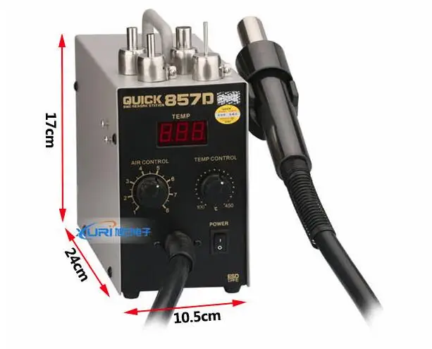 
Led digital Display SMD Brushless Hot Air Rework Station with Soldering Iron and Heat Gun for Cell Phone Repair 