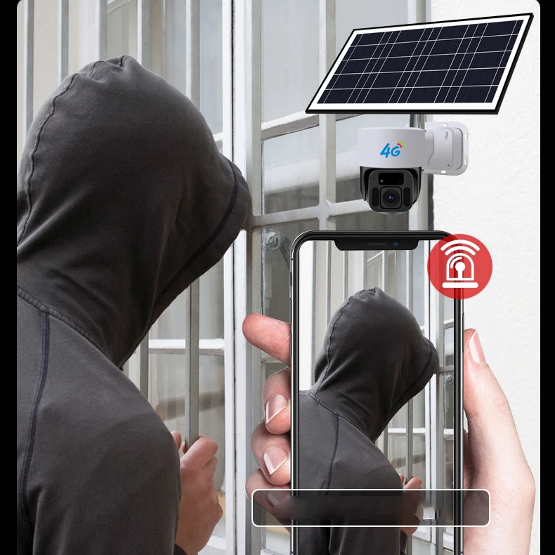 Long Life Battery Solar Panel Powered Smart Outdoor 1080P CCTV Wireless Surveillance WiFi Solar Security Network Camera