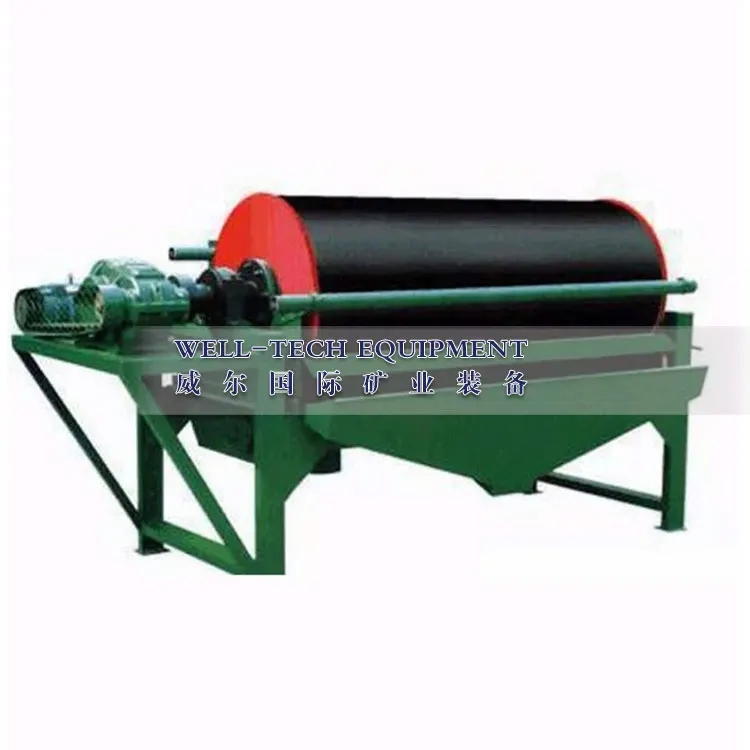 Drum separator Wet drum magnetic separator Iron removal from chromite ore