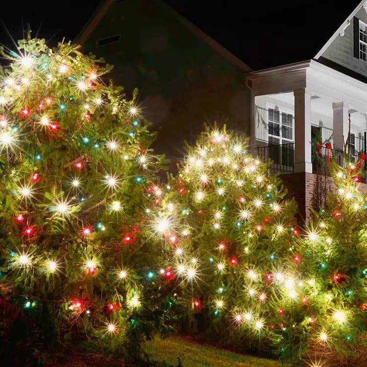 Party Wedding Decorative lights, Outdoor Solar String Lights LED Crystal Ball Waterproof Fairy Globe Light for Garden, Yard, Hom